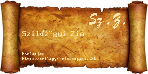 Szilágyi Zia névjegykártya